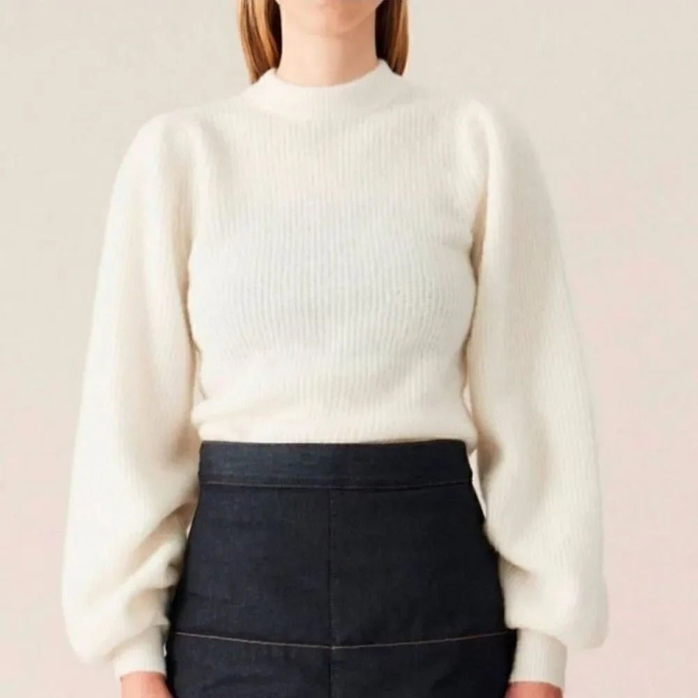 NWT Ganni yellow wool sweater S